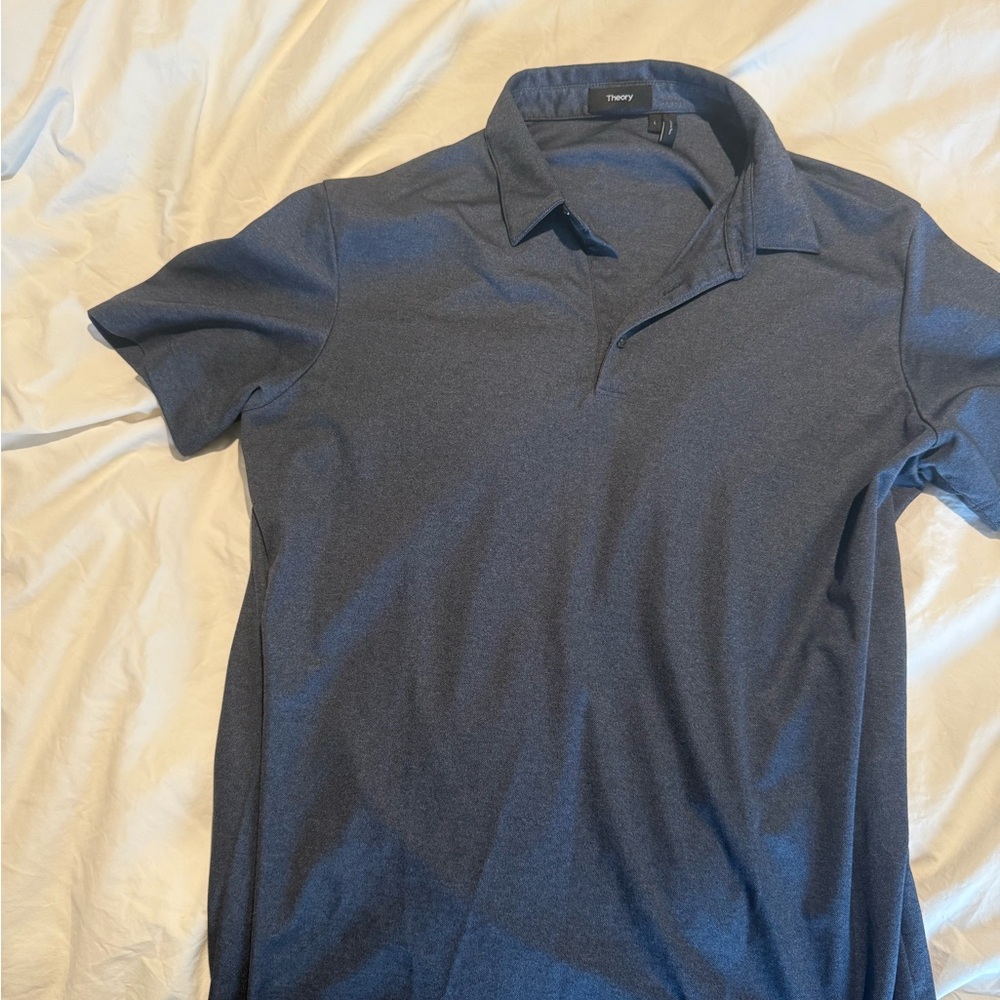 Theory Men's Blue Polo Shirt